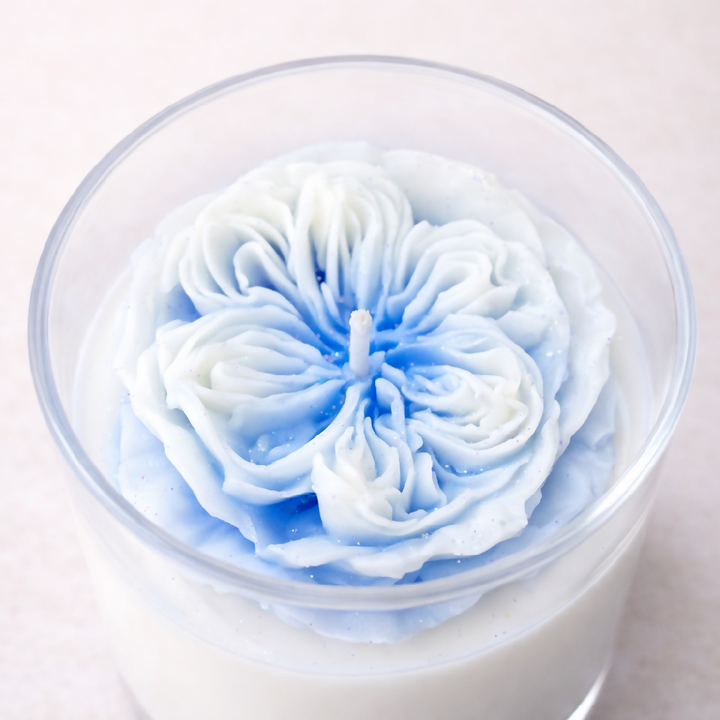 Blue Rose Candle 1