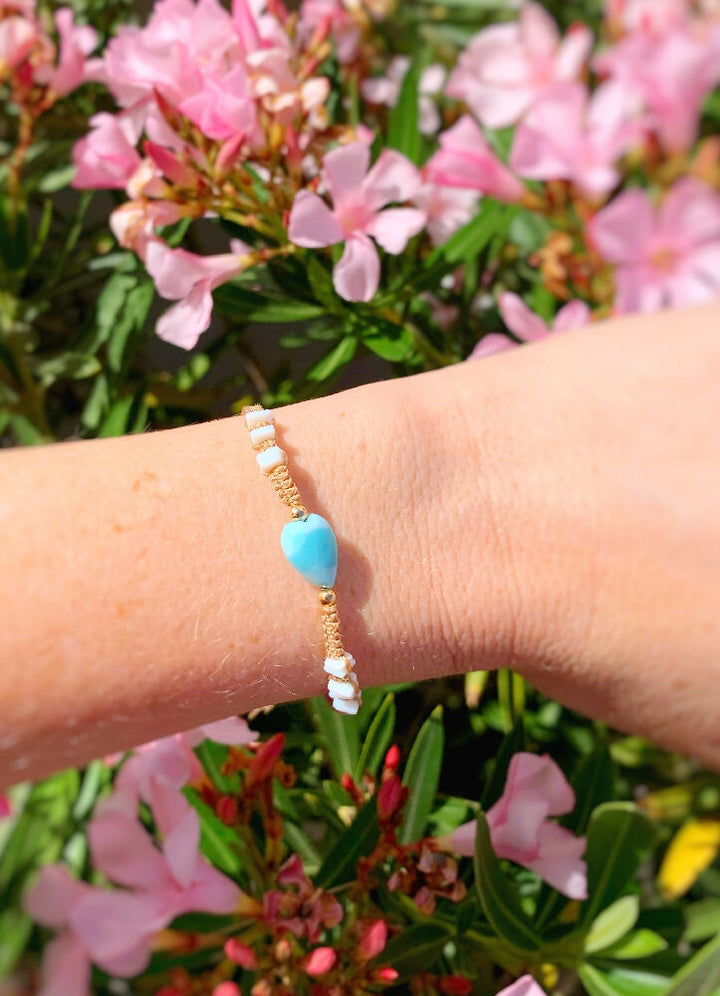 ocean lover bracelet with flowers