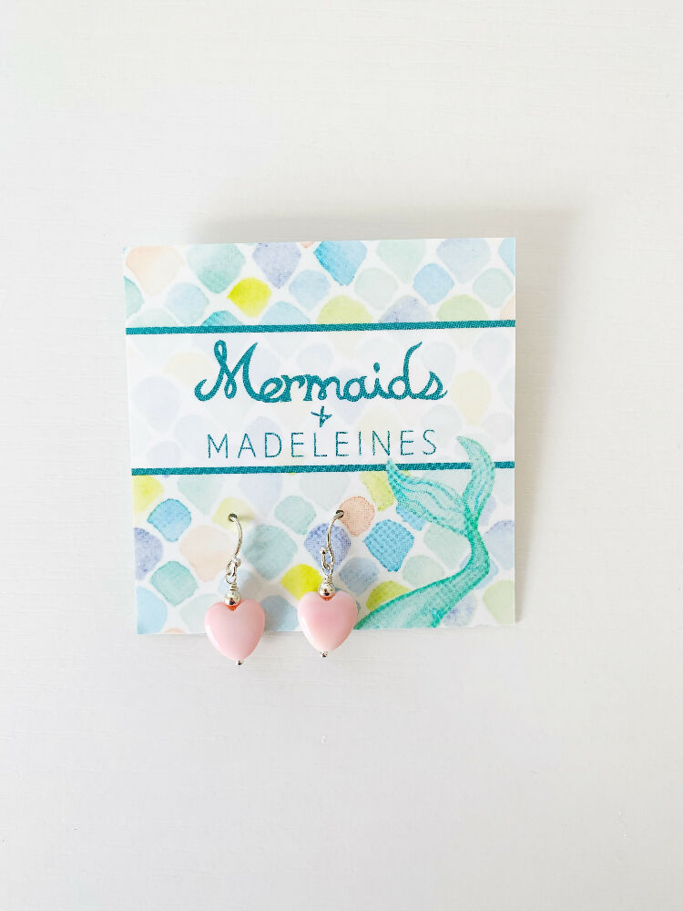 pink posy earrings ss carded