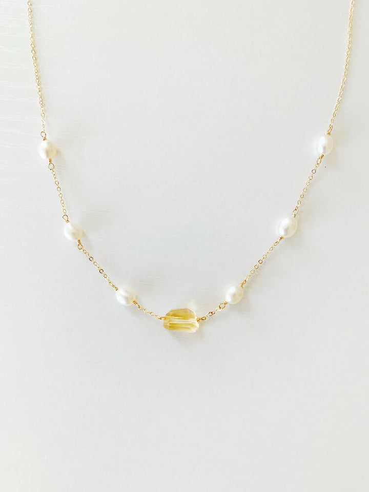 sun and snow necklace view 1