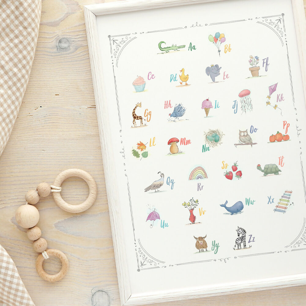 Alphabet Baby Nursery Art Print