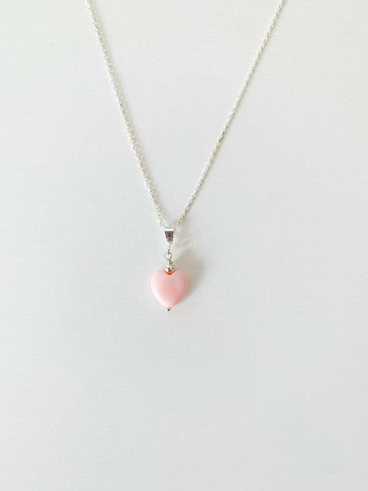 pink posy necklace ss front view 1