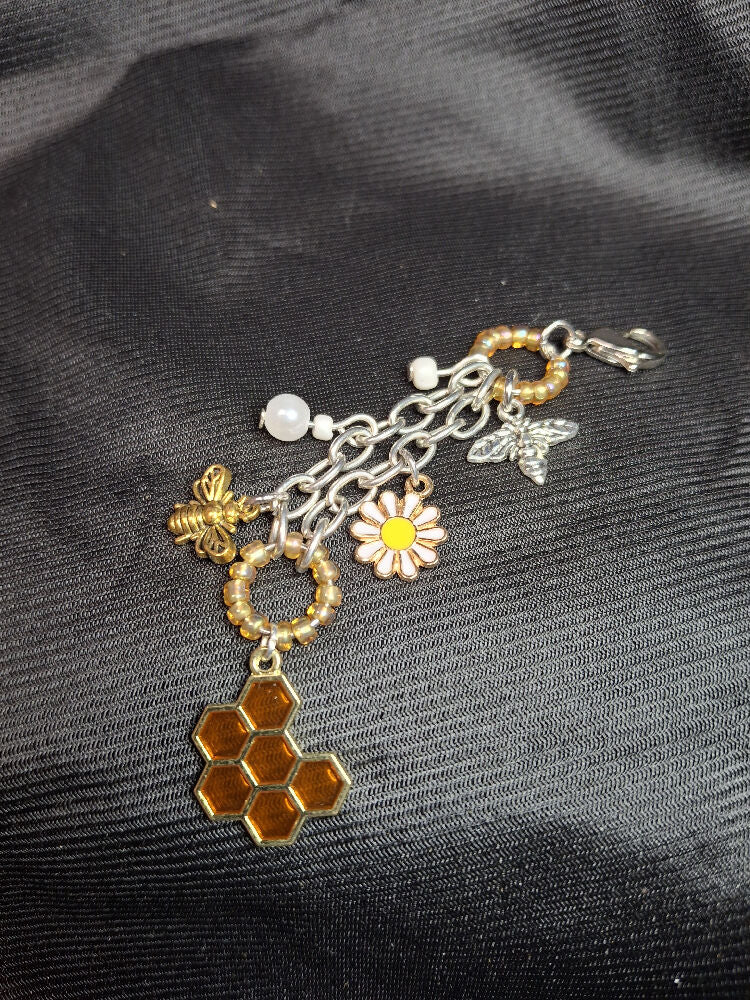 Honeybee Garden Charm Keychain