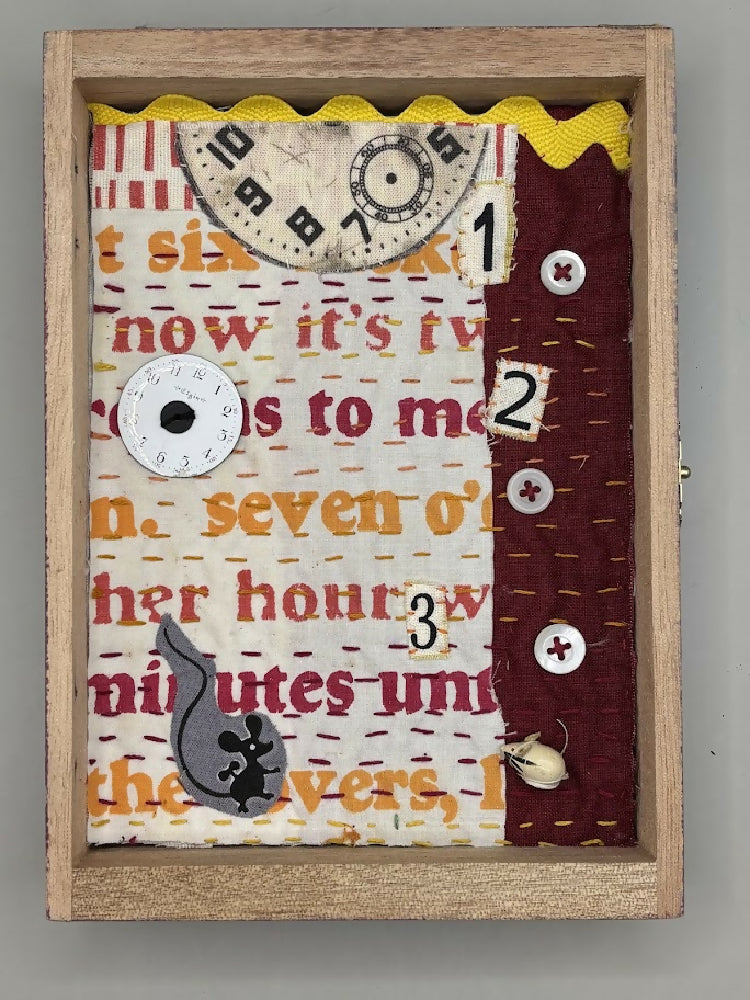 Hickory Dickory Dock - Fabric Collage