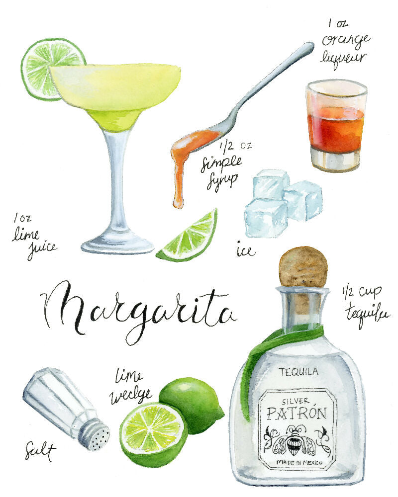 Margarita Recipe Illustration