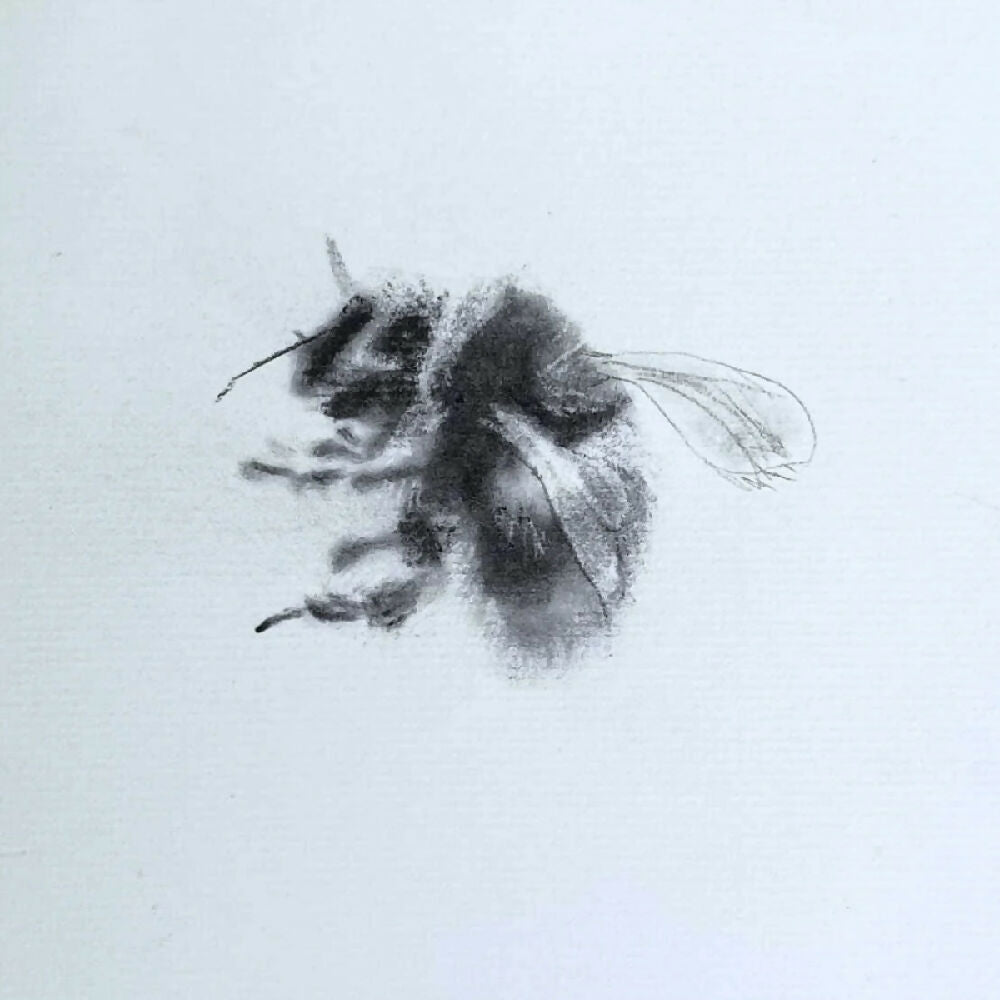 Bumble Bee Giclee Print in handmade gilt frame