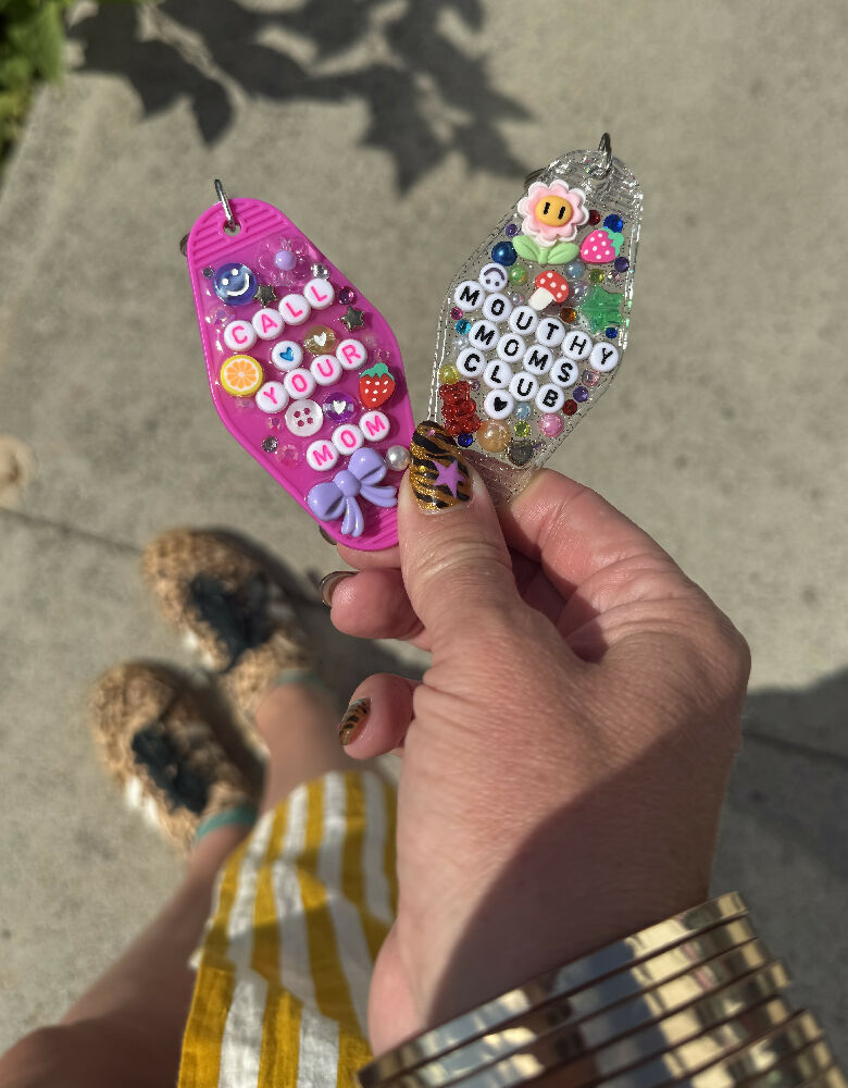 Handmade Junk Bead Motel Keychains