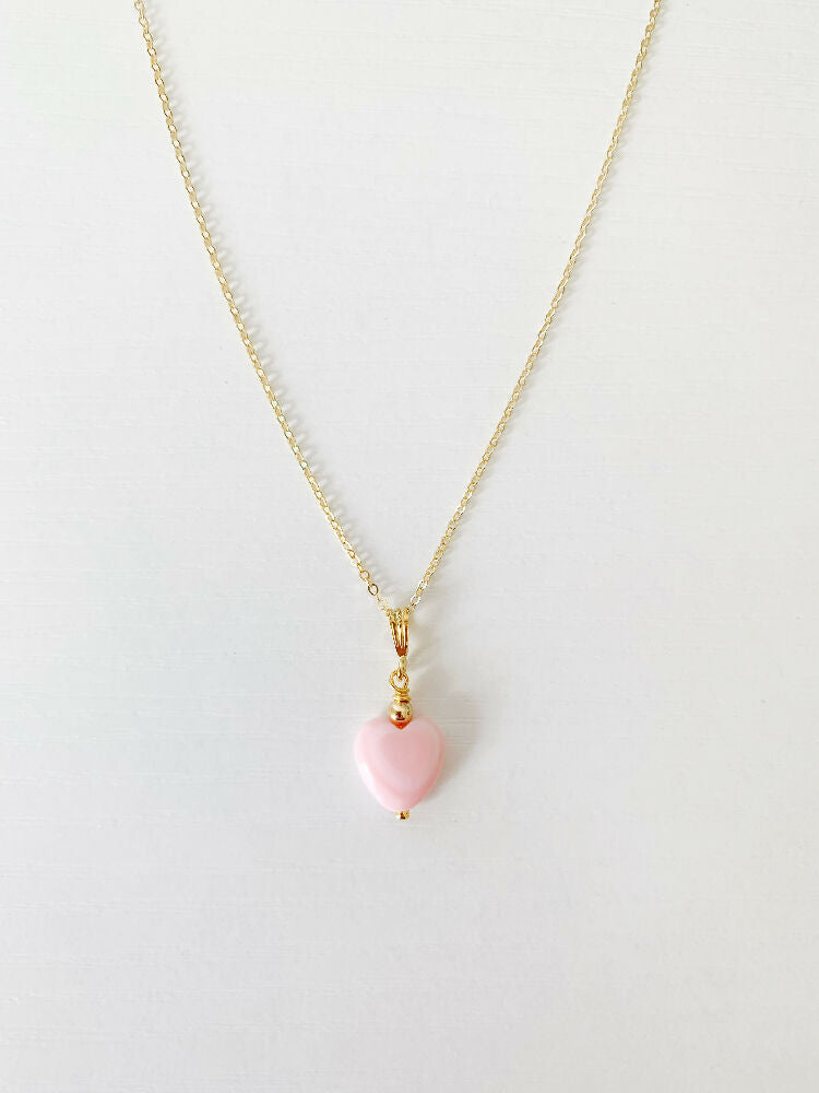 Pink Posy Necklace GF front view 1