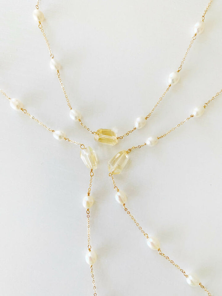 sun and snow necklace view multiple