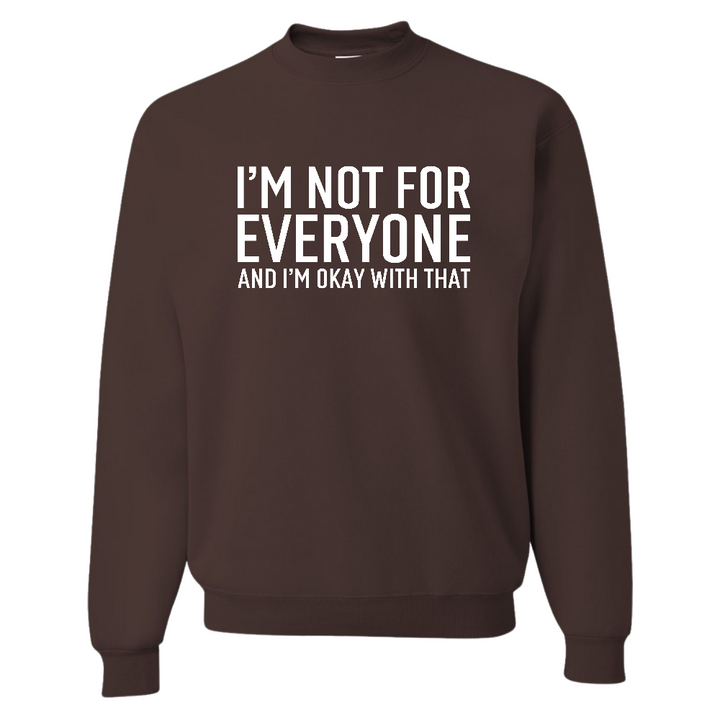 Resiliently Bold Chocolate Crewneck Sweatshirt Front