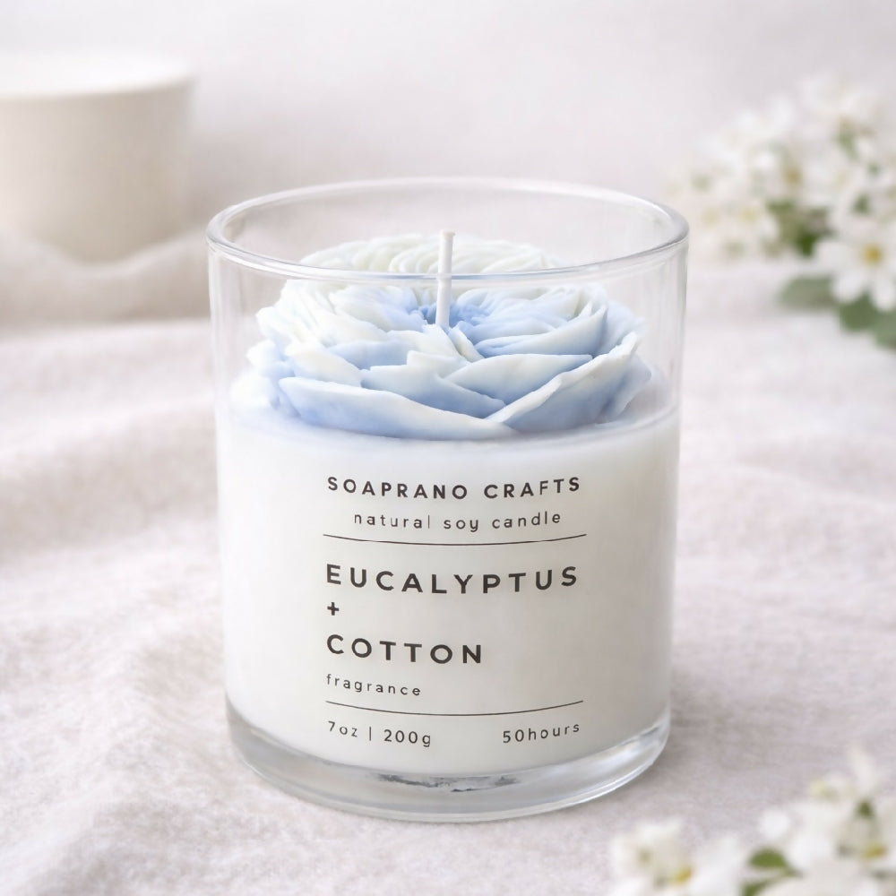 Blue Rose Candle 4