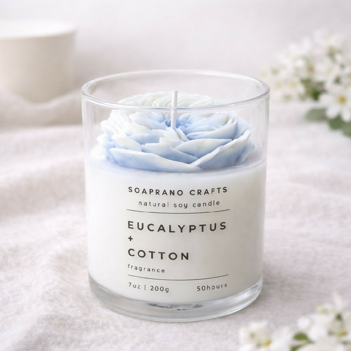 Blue Rose Candle 4