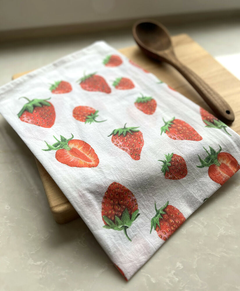 Strawberry Kitchen Tea Towel