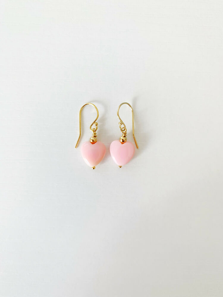 pink posy earrings gf top view 1