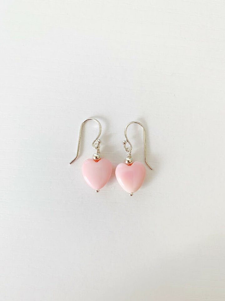 pink posy earrings ss top view 2