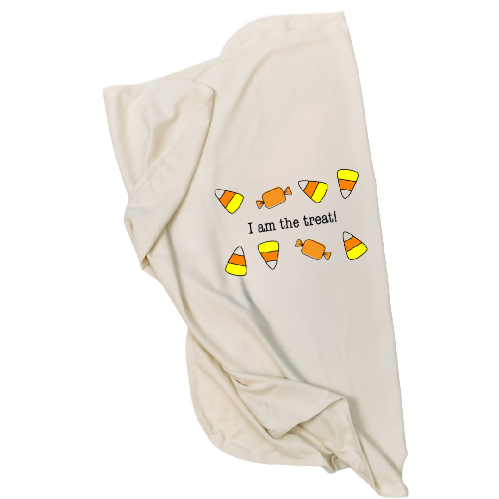 Halloween I Am The Treat Baby Organic Cotton Blanket