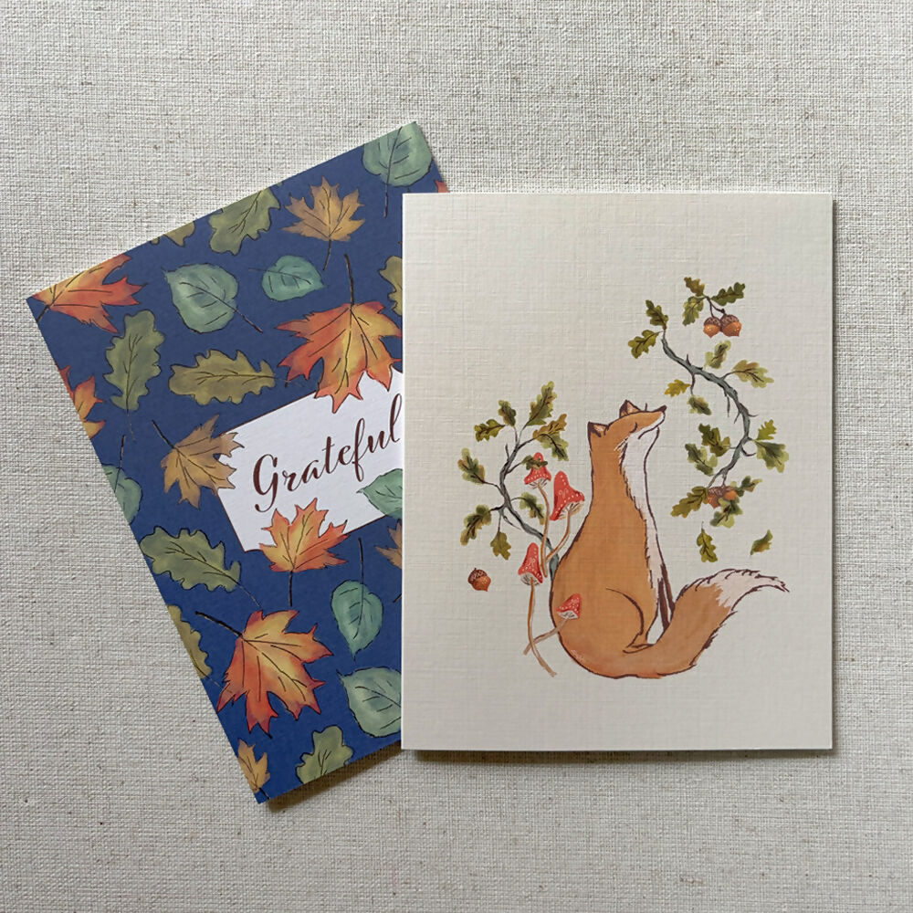 looshka-studio-autumn-fox-leaves-cards
